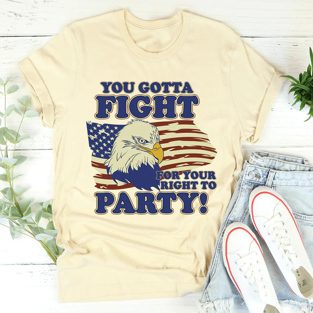 Retro Party Lyric Graphic T-Shirt – "You Gotta Fight For product image 4