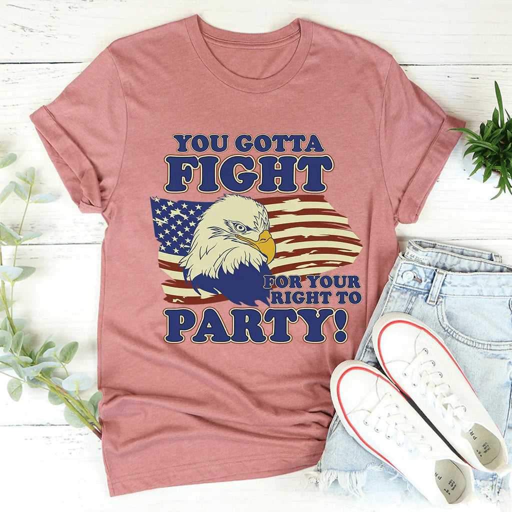 Retro Party Lyric Graphic T-Shirt – "You Gotta Fight For product image 3