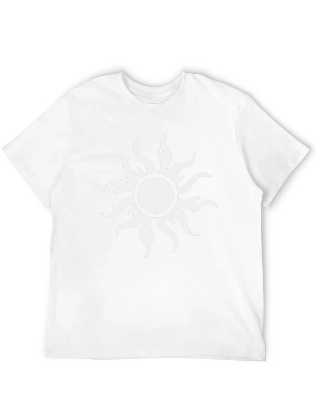 Black T-Shirt with White Sun Graphic product image 2