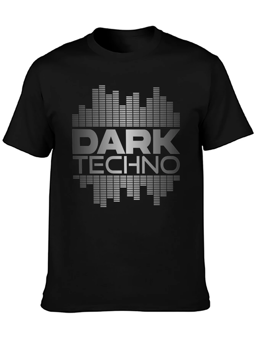Dark Techno Graphic Print Black T-Shirt product image 3