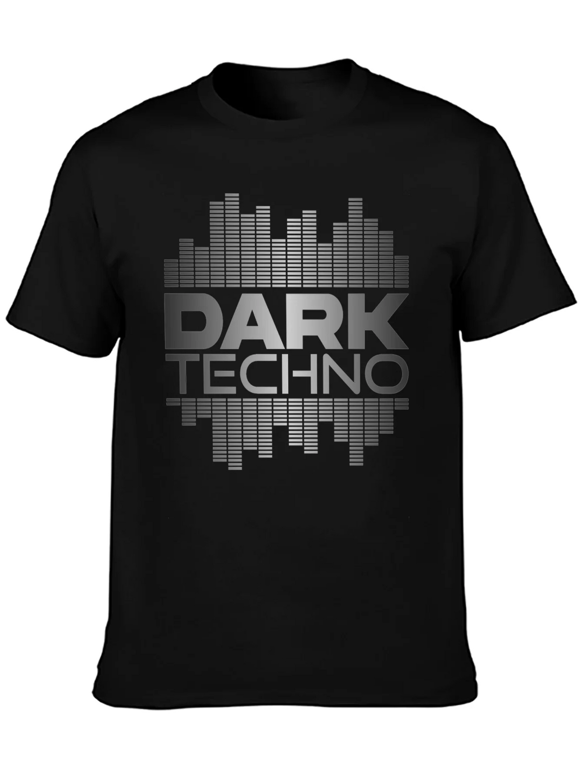Dark Techno Graphic Print Black T-Shirt product image 3