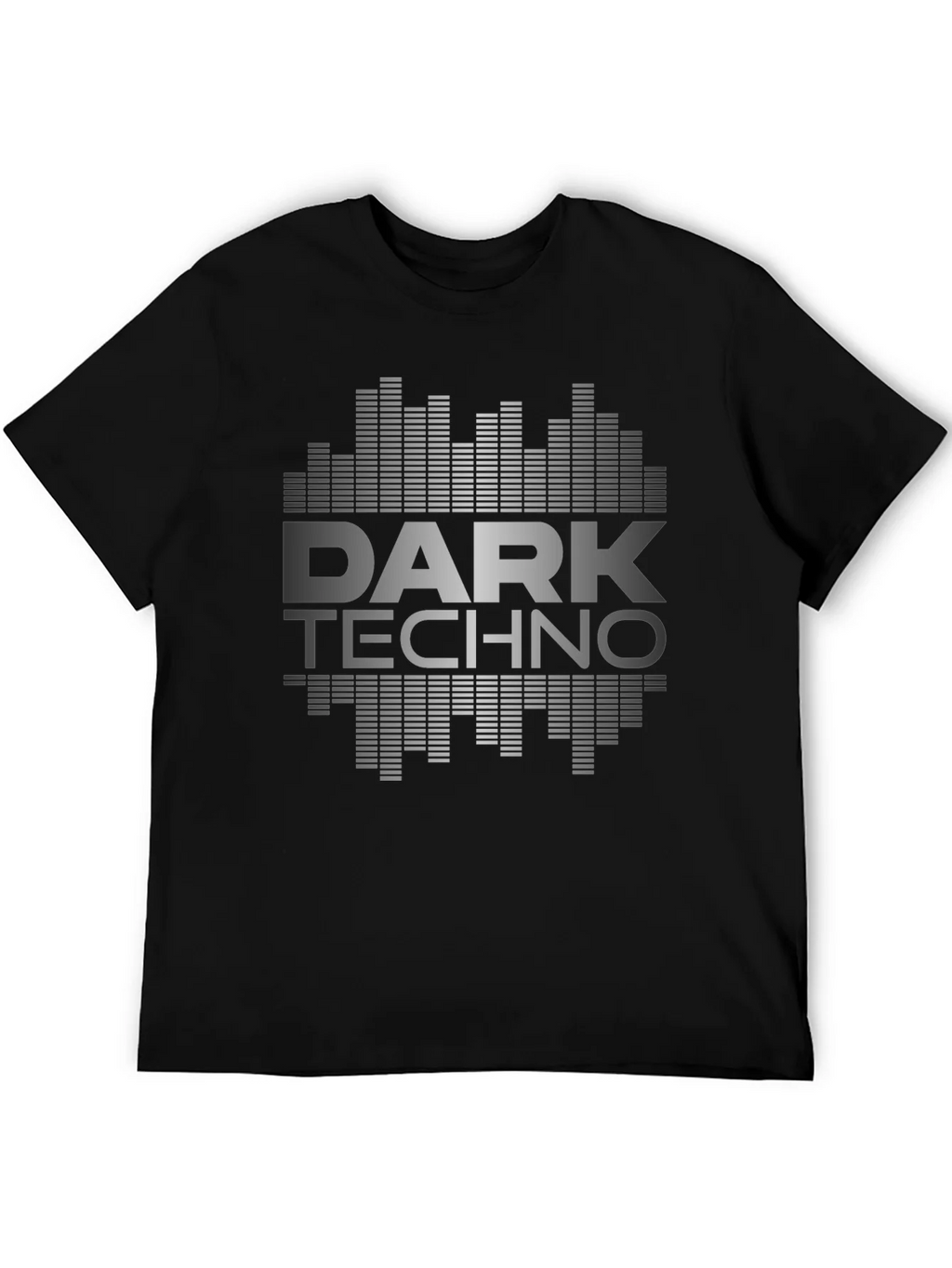 Dark Techno Graphic Print Black T-Shirt product image 4