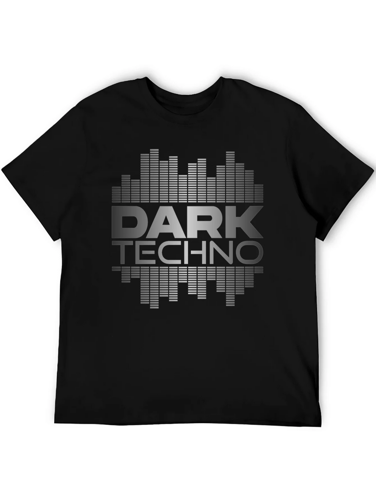Dark Techno Graphic Print Black T-Shirt product image 4