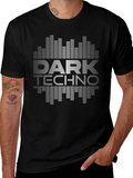 Dark Techno Graphic Print Black T-Shirt product image 1