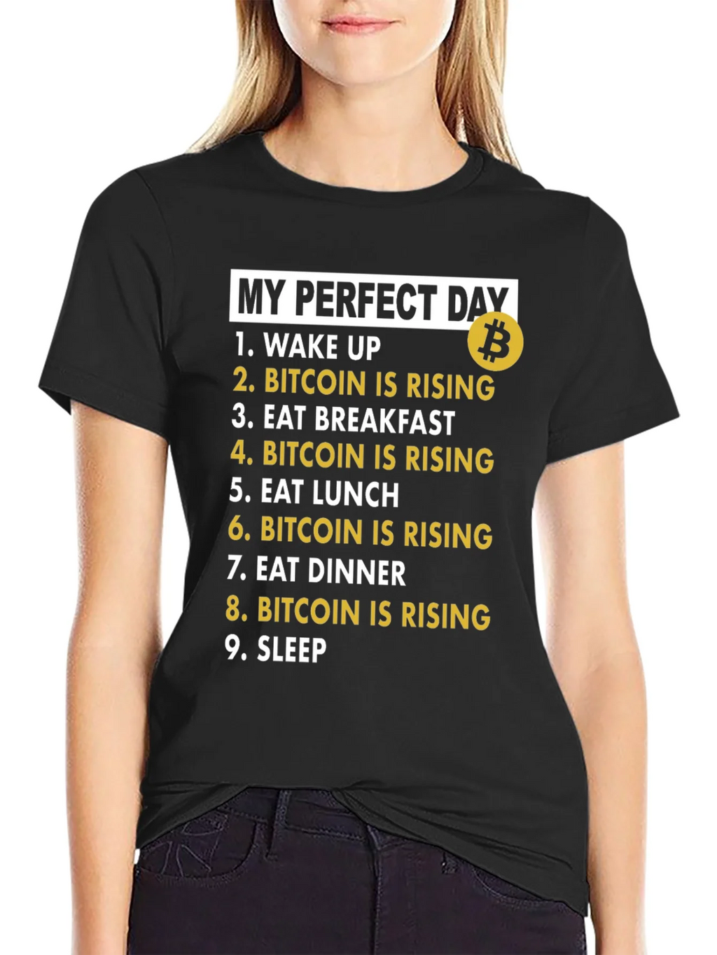 Bitcoin Rising T-Shirt - My Perfect Day product image 1
