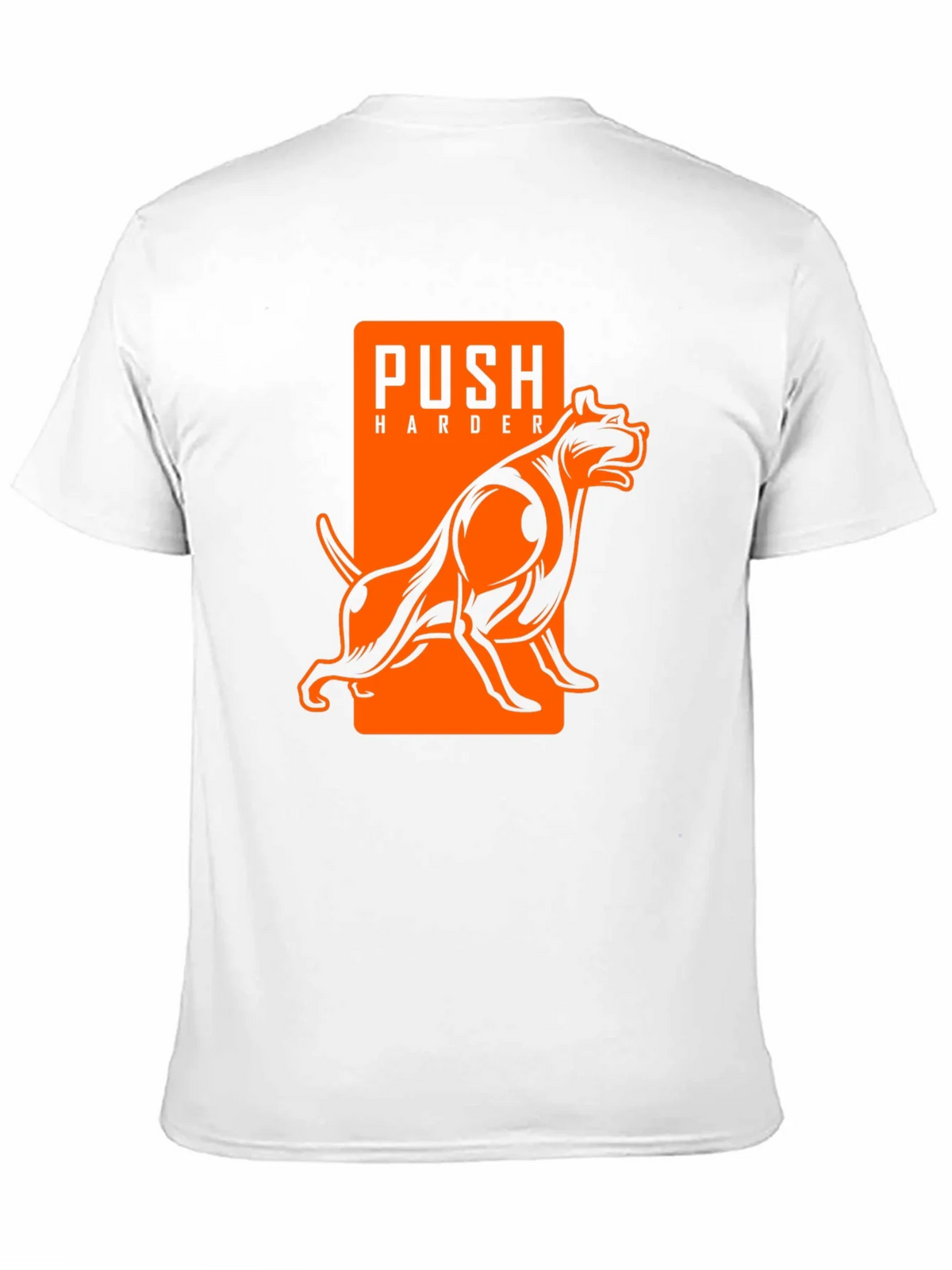 Push Harder Dog Graphic Black T-Shirt product image 7