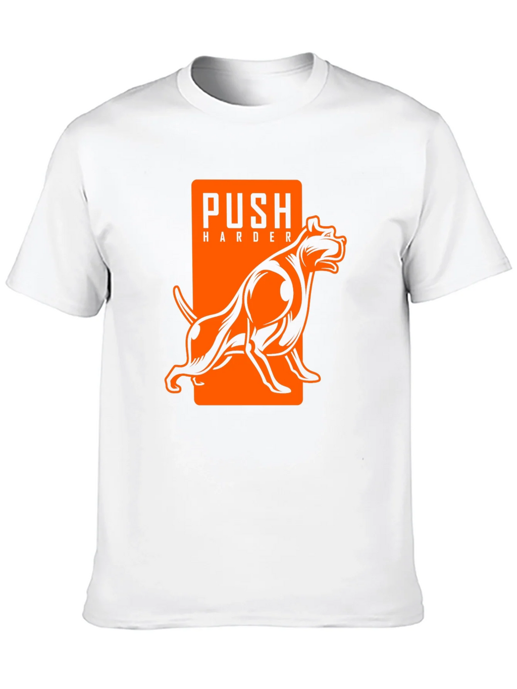Push Harder Dog Graphic Black T-Shirt product image 6