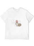 Rabbit Graphic Tee - Black Cotton Comfort product image 1