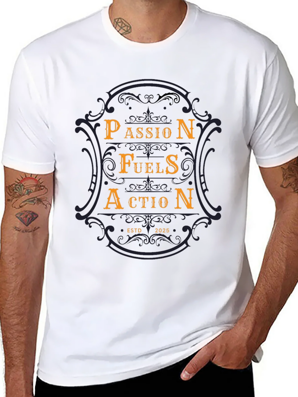Passion Fuels Action T-Shirt - ESTD 2025 - Unique Design product image 2