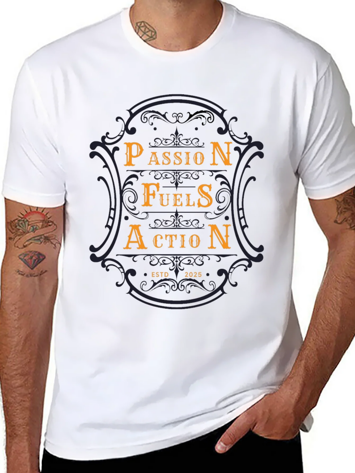 Passion Fuels Action T-Shirt - ESTD 2025 - Unique Design product image 2