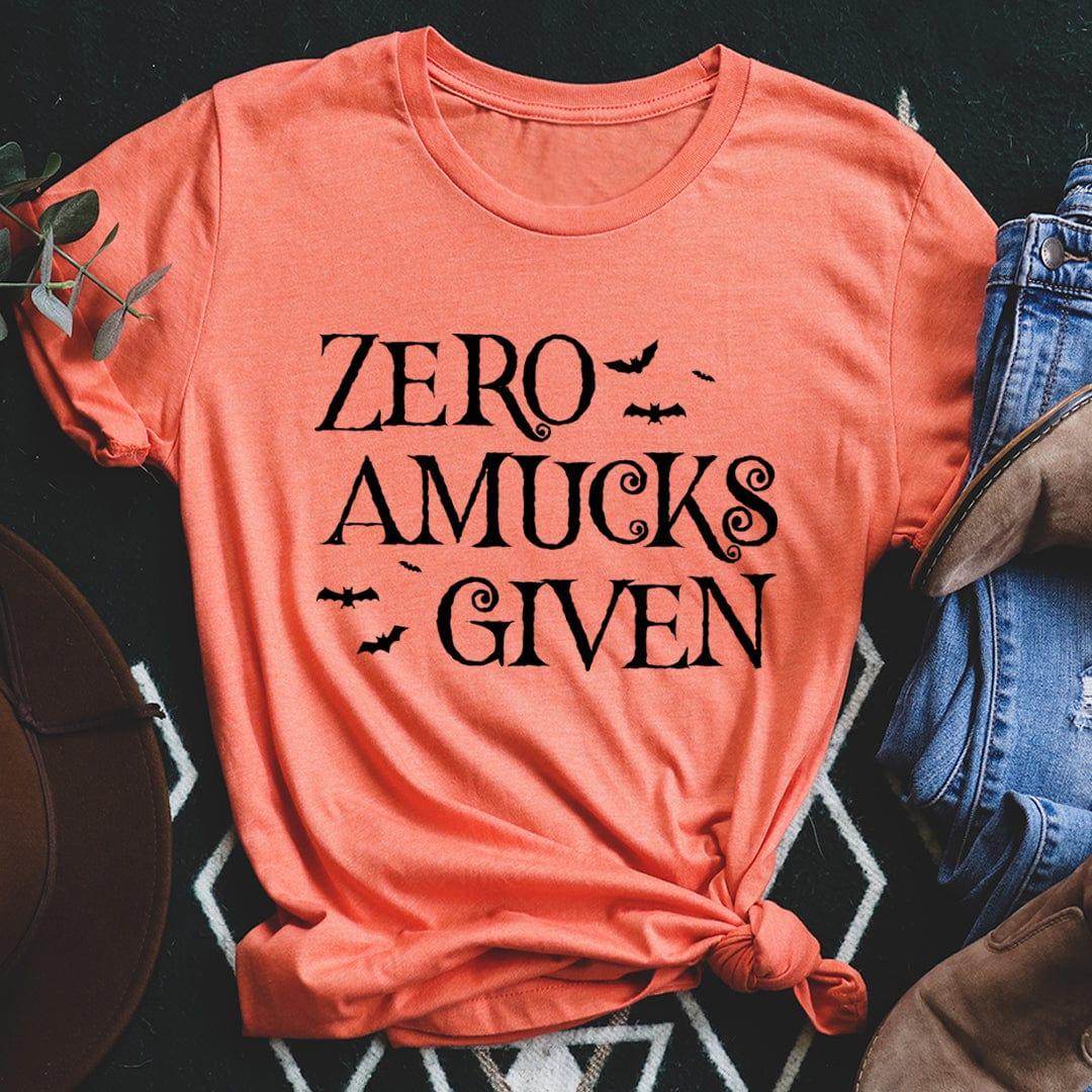 Halloween Witch Spooky Graphic Tee – "Zero Amucks Given" product image 2