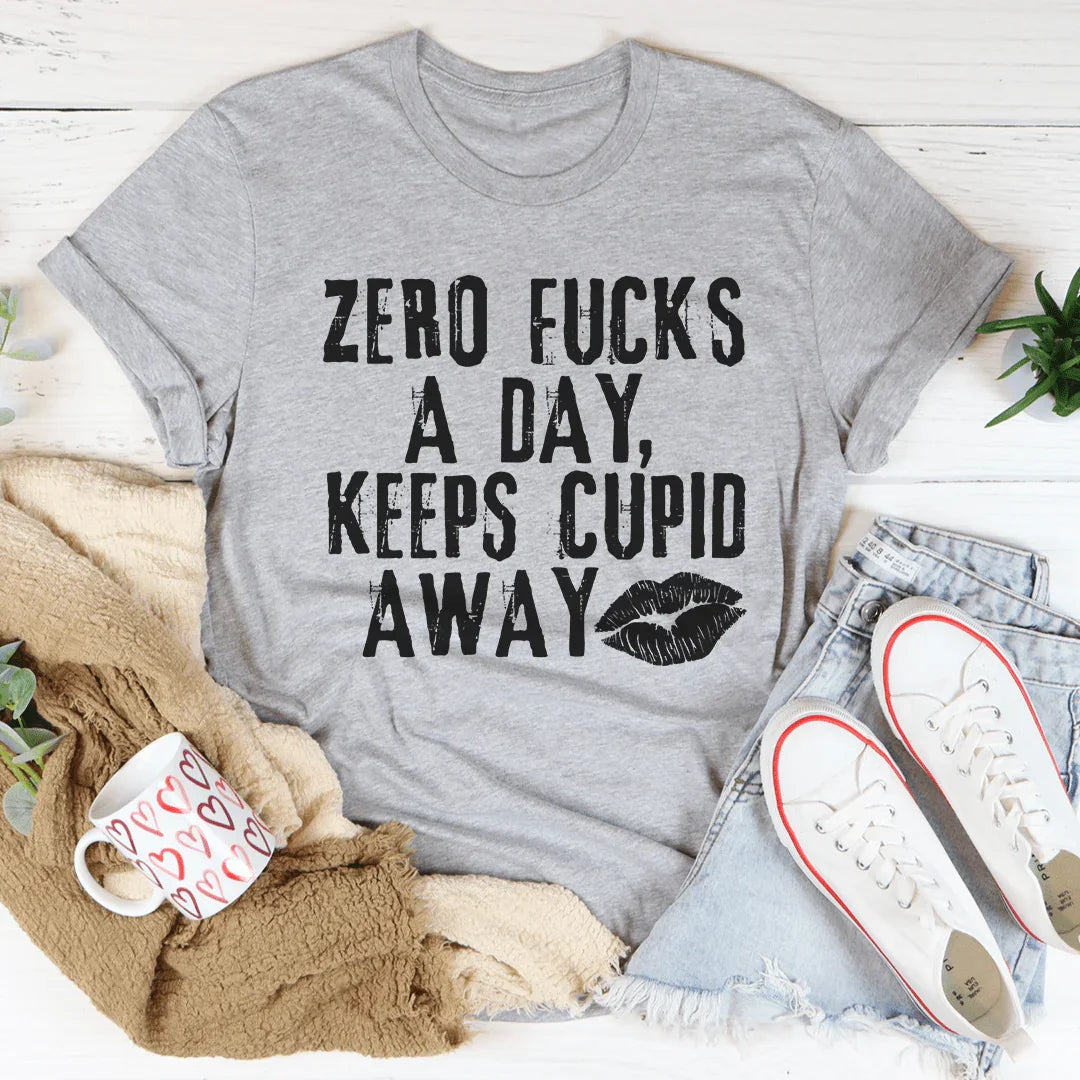 Zero Fs A Day Keeps Cupid Away Tee product image 3