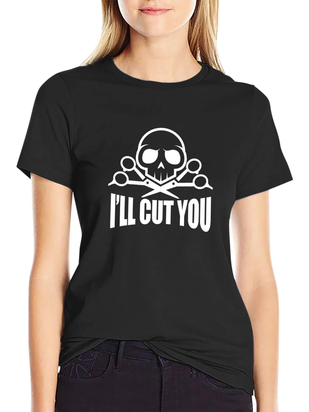 Skull & Scissors Graphic T-Shirt - Ill Cut You product image 2