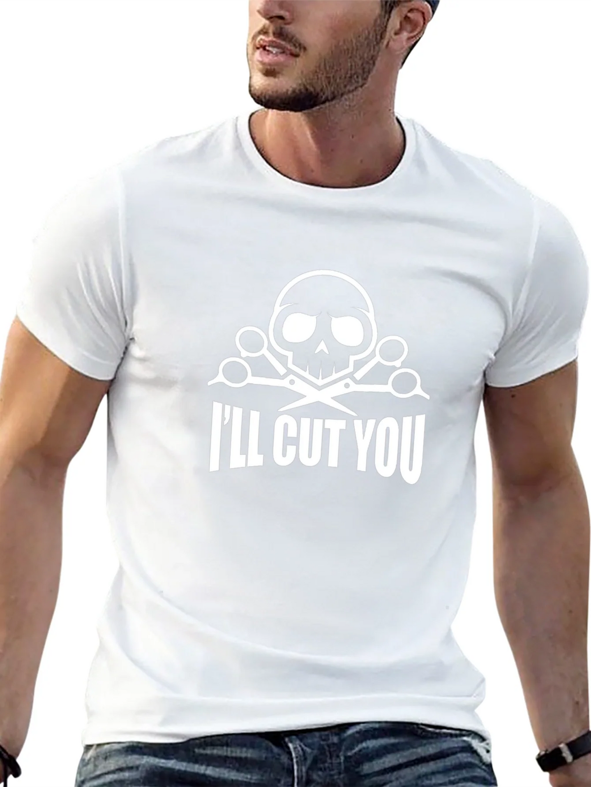 Skull & Scissors Graphic T-Shirt - Ill Cut You product image 11