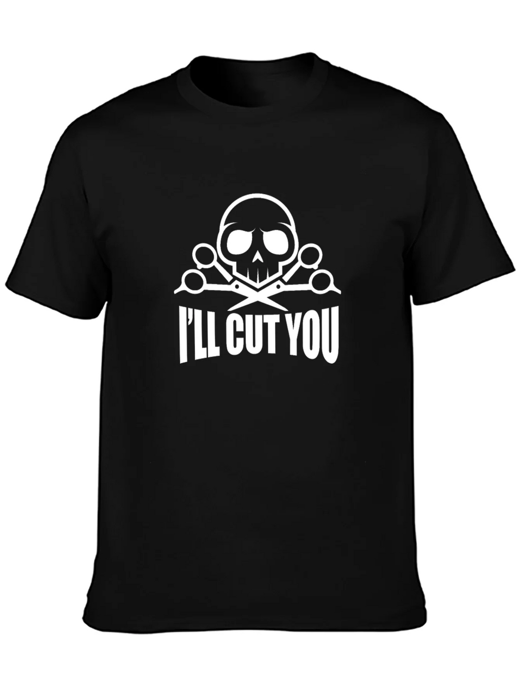 Skull & Scissors Graphic T-Shirt - Ill Cut You product image 3