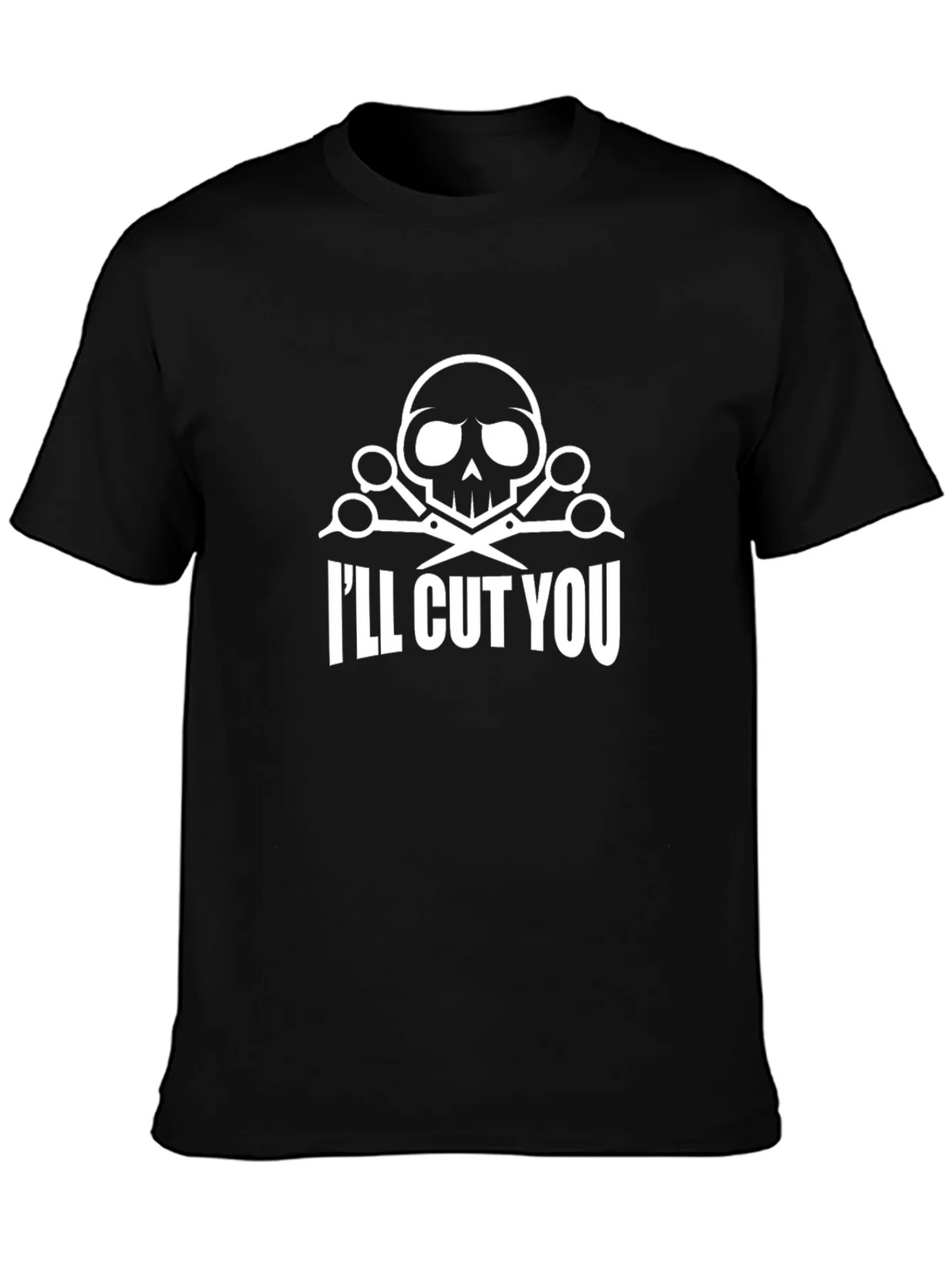 Skull & Scissors Graphic T-Shirt - Ill Cut You product image 3