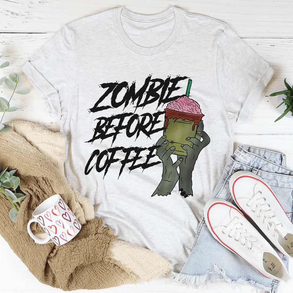Zombie Before Coffee Tee product image 4