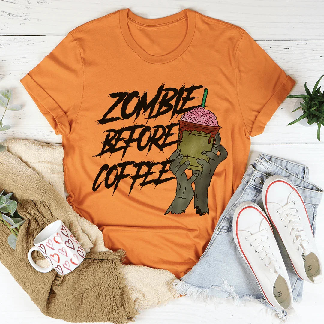 Zombie Before Coffee Tee product image 1