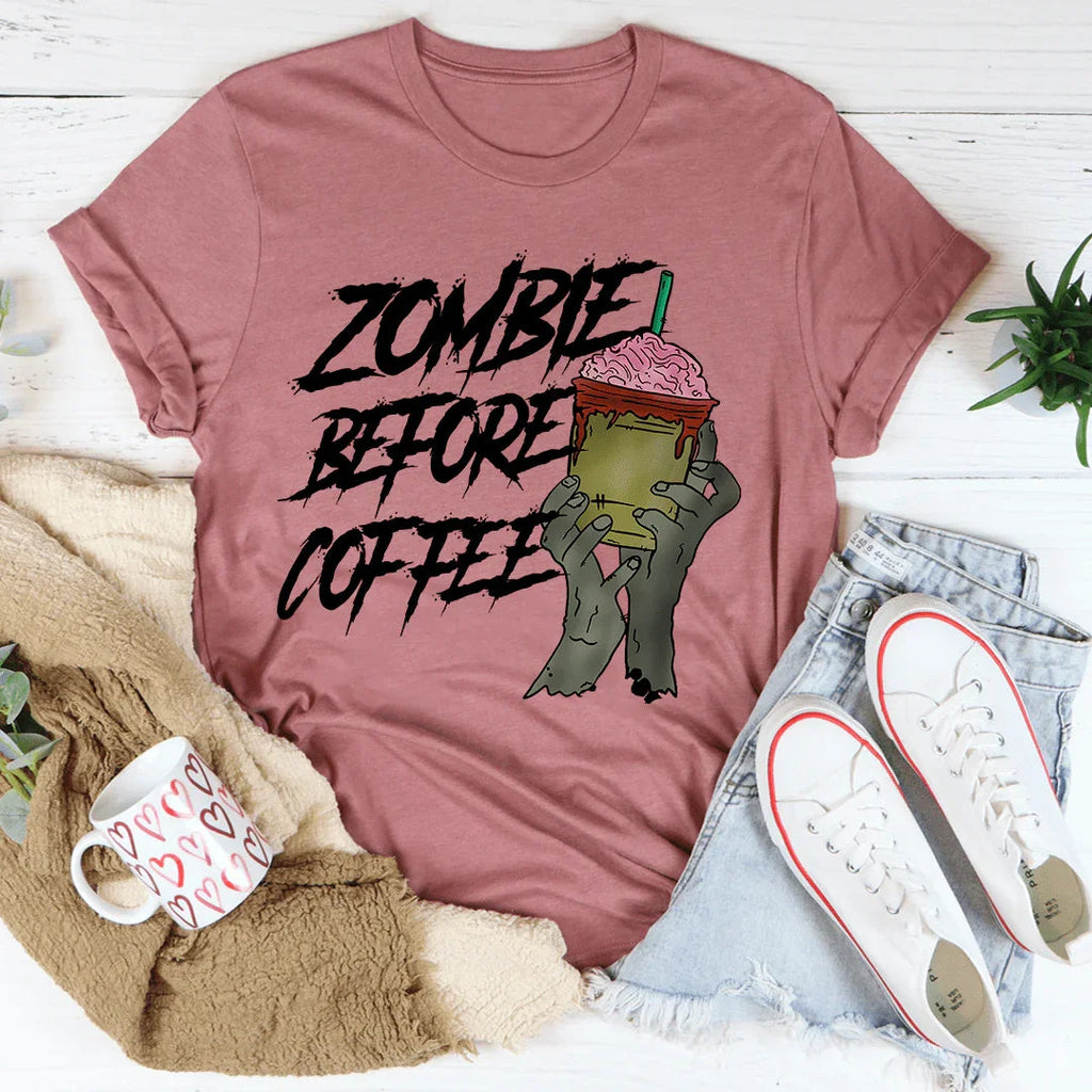 Zombie Before Coffee Tee product image 3