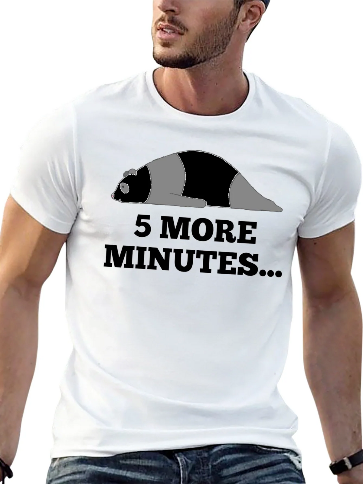 Funny Panda 5 More Minutes T-Shirt product image 4