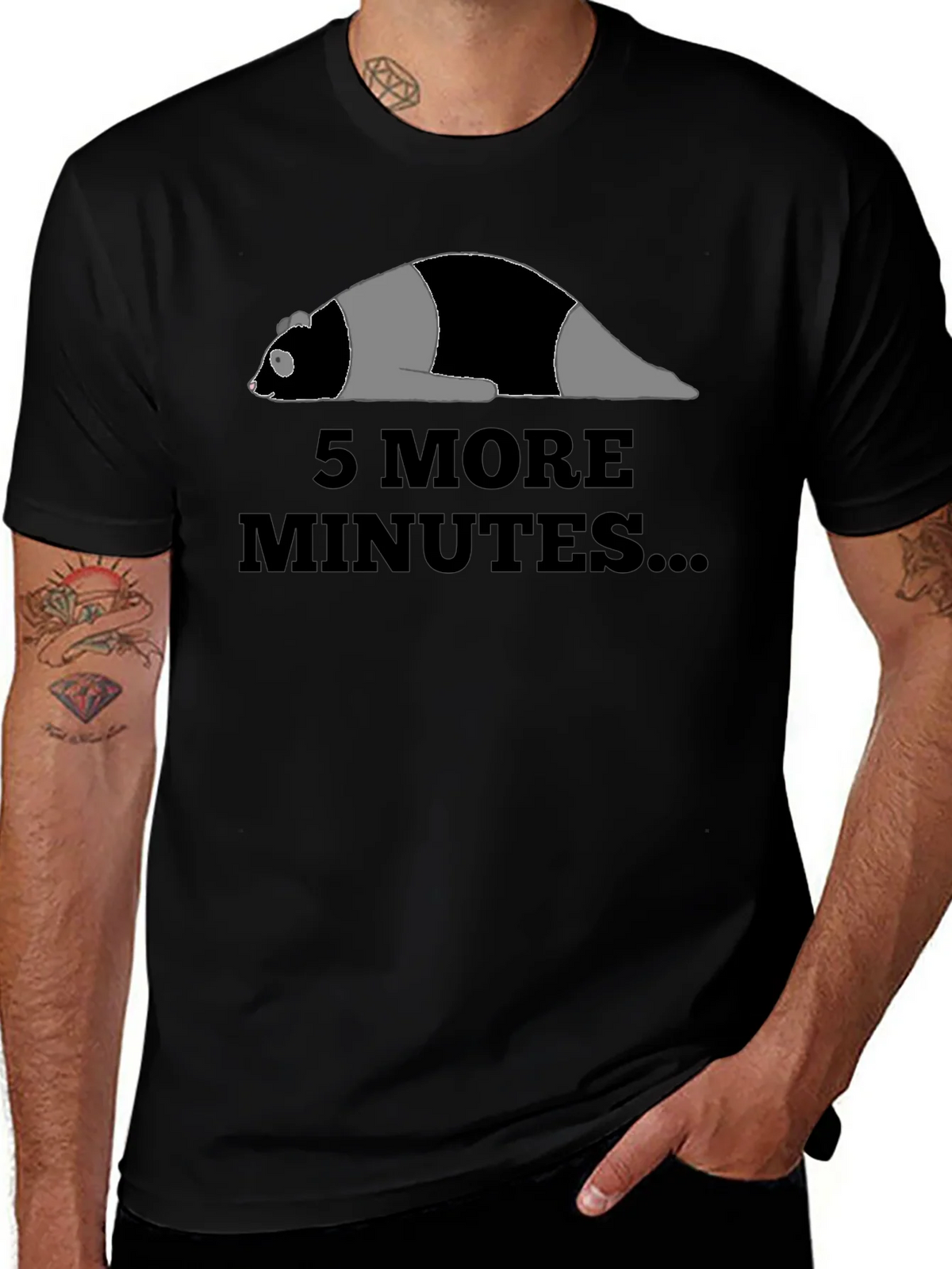 Funny Panda 5 More Minutes T-Shirt product image 1