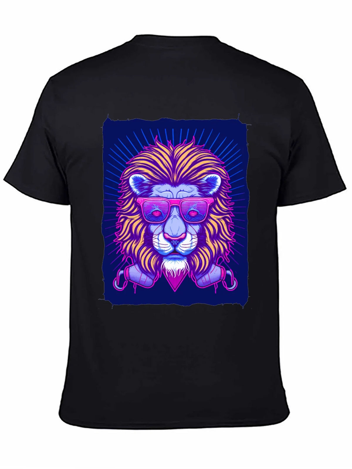 Neon Lion Graphic Tee - Cool Stylish Unique Design product image 3